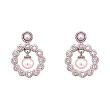 Load image into Gallery viewer, Diamond and Pearl Earrings