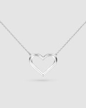Load image into Gallery viewer, Kit Heath Love Silver Heart Fine Outline Necklace