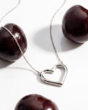Load image into Gallery viewer, Kit Heath Love Silver Heart Fine Outline Necklace