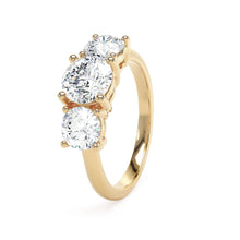 Load image into Gallery viewer, 18ct Yellow Gold Trilogy Lab Grown Diamond Ring - 2.90ct