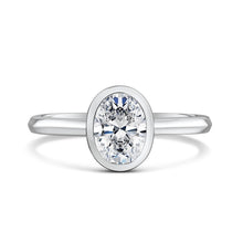 Load image into Gallery viewer, Platinum 1ct Oval Lab Grown Diamond Ring