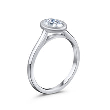 Load image into Gallery viewer, Platinum 1ct Oval Lab Grown Diamond Ring