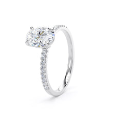 Load image into Gallery viewer, Platinum Oval Lab Grown Diamond Ring - 1.00ct