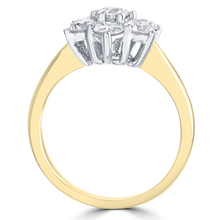Load image into Gallery viewer, 14ct Gold Diamond Daisy Cluster Ring