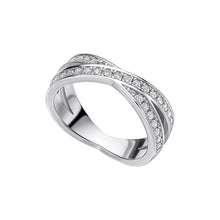 Load image into Gallery viewer, Diamonfire Criss Cross Ring.