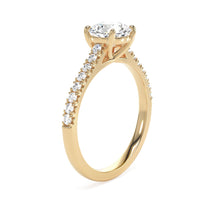 Load image into Gallery viewer, 18ct Yellow Gold Lab Grown Diamond Solitaire Ring with Diamond Shoulders - 1.00ct