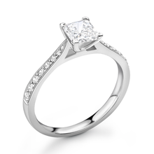 Load image into Gallery viewer, 18ct White Gold Princess Cut Diamond Ring - 0.55ct