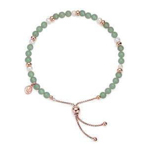 Jersey Pearl Sky Scatter Bracelet - Green Aventurine