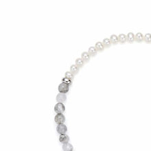 Load image into Gallery viewer, Jersey Pearl Sky Bar Bracelet - Coudy Quartz