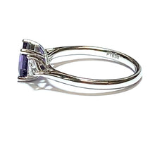 Load image into Gallery viewer, Platinum Mauve Sapphire and Diamond Ring