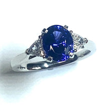 Load image into Gallery viewer, Platinum Tanzanite and Diamond Ring