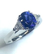 Load image into Gallery viewer, Platinum Tanzanite and Diamond Ring