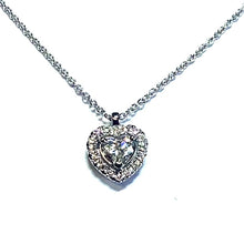 Load image into Gallery viewer, 18ct White Gold Heart Cut Diamond Necklace