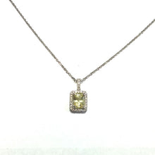 Load image into Gallery viewer, Platinum Yellow Sapphire and Diamond Necklace