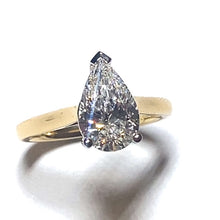Load image into Gallery viewer, 18ct Gold Pear Cut Lab Grown Diamond Ring 2.00ct