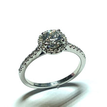 Load image into Gallery viewer, Secondhand 18ct White Gold Diamond Halo Ring