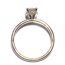 Load image into Gallery viewer, 18ct Yellow Gold Hidden Halo Oval Lab Grown Diamond Ring - 1.01ct