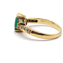 Load image into Gallery viewer, Secondhand 18ct Gold Emerald Ring