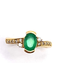 Load image into Gallery viewer, Secondhand 18ct Gold Emerald Ring