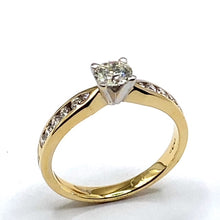 Load image into Gallery viewer, 18ct Gold Diamond Solitaire with Diamond Shoulders.