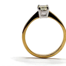 Load image into Gallery viewer, 18ct Gold Emerald Cut Solitaire Diamond Ring - 0.59ct