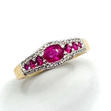 Load image into Gallery viewer, 18ct Gold Ruby and Diamond Dress Ring