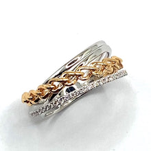 Load image into Gallery viewer, 18ct White and Rose Gold Dress Ring