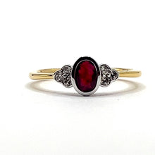 Load image into Gallery viewer, 18ct Gold Ruby and Diamond Trefoil Ring