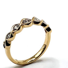 Load image into Gallery viewer, 18ct Gold and Diamond Wave Ring