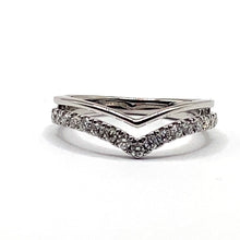 Load image into Gallery viewer, 18ct White Gold Diamond Wishbone Ring