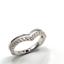 Load image into Gallery viewer, 18ct White Gold Diamond Wishbone Ring