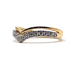 Load image into Gallery viewer, 18ct Gold Diamond Wishbone Ring