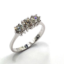 Load image into Gallery viewer, 18ct White Gold Diamond Trilogy Ring - 1.00ct