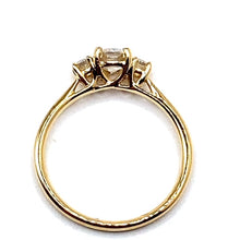 Load image into Gallery viewer, 18ct Gold Cushion and Round Diamond Trilogy Ring