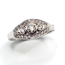 Load image into Gallery viewer, 18ct White Gold Diamond Deco Style Ring