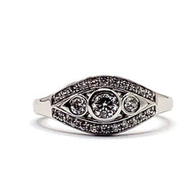 Load image into Gallery viewer, 18ct White Gold Diamond Deco Style Ring