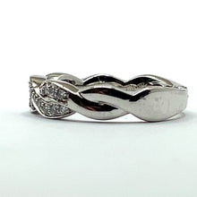 Load image into Gallery viewer, 18ct White Gold Diamond Twist Ring