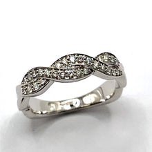Load image into Gallery viewer, 18ct White Gold Diamond Twist Ring