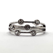 Load image into Gallery viewer, 18ct White Gold Diamond Bubble Ring