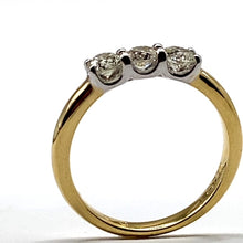 Load image into Gallery viewer, 18ct Gold Diamond Trilogy Ring - 0.55ct