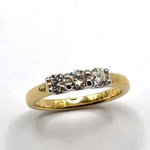 Load image into Gallery viewer, 18ct Gold Diamond Trilogy Ring - 0.55ct
