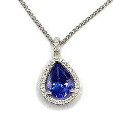 Load image into Gallery viewer, Platinum Tanzanite and Diamond Necklace