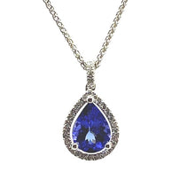 Load image into Gallery viewer, Platinum Tanzanite and Diamond Necklace