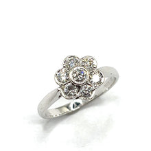 Load image into Gallery viewer, Secondhand 18ct White Gold Diamond Daisy Cluster Ring