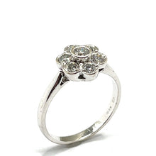 Load image into Gallery viewer, Secondhand 18ct White Gold Diamond Daisy Cluster Ring