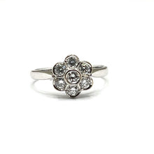 Load image into Gallery viewer, Secondhand 18ct White Gold Diamond Daisy Cluster Ring