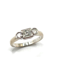 Load image into Gallery viewer, Secondhand Mixed Cut Diamond Trilogy Ring