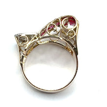 Load image into Gallery viewer, Secondhand Vintage Ruby and Diamond Dress Ring