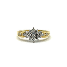 Load image into Gallery viewer, Secondhand 18ct Gold Diamond Cluster Ring