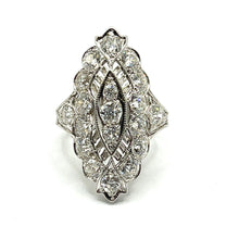 Load image into Gallery viewer, Secondhand Vintage Marquise Cluster Diamond Ring